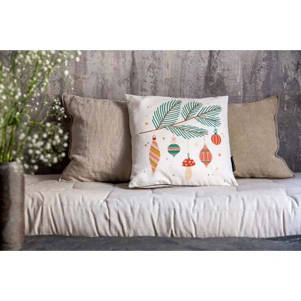 Dekorační polštáře v sadě 2 ks s vánočním motivem 45x45 cm Christmas Ornaments – Butter Kings-image-1