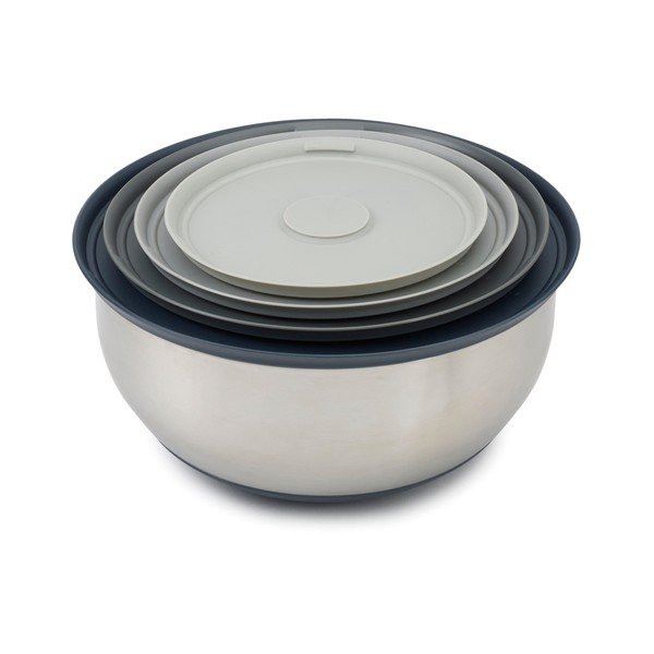 Nerezové mísy v sadě 4 ks ve stříbrné barvě ø 28,5 cm Nest Prep&Store – Joseph Joseph