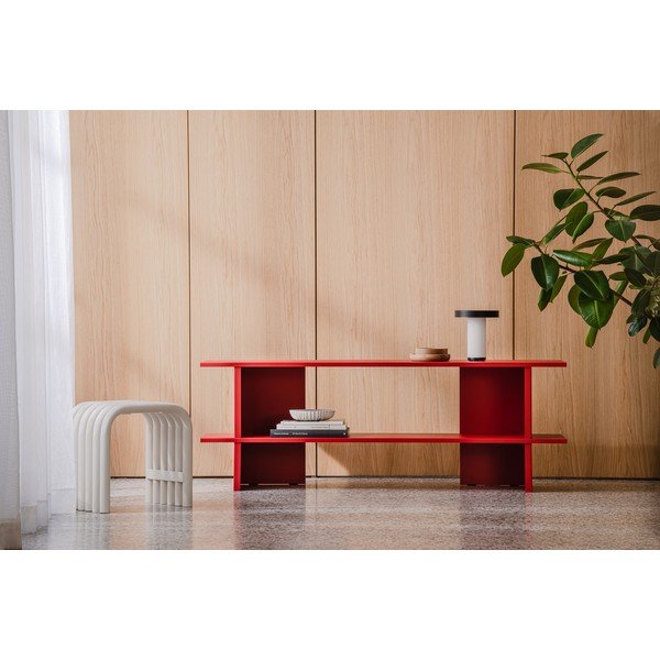 Červený kovový regál 160x57x37 cm Hes – noo.ma-image-4