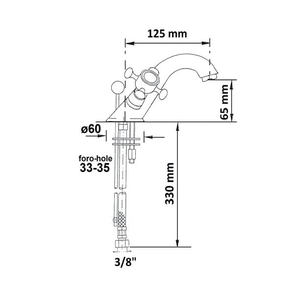Stojánková umyvadlová baterie v bronzové barvě Antea – Sapho-image-3