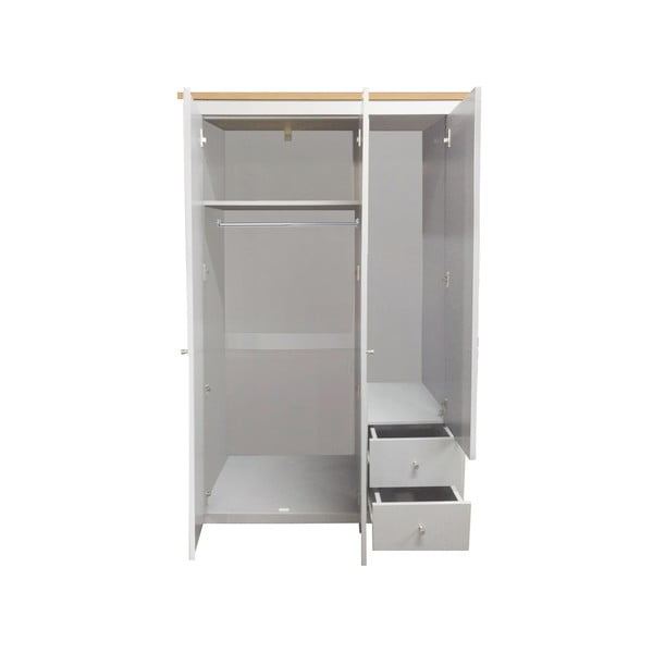 Šatní skříň v dekoru dubu v šedo-přírodní barvě 112x180 cm Emerald – Støraa-image-1