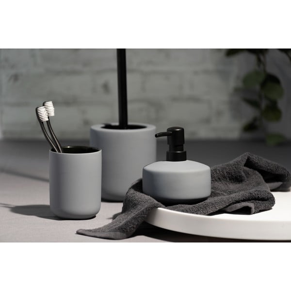 Šedý keramický kelímek na kartáčky Wenko Avellino-image-2