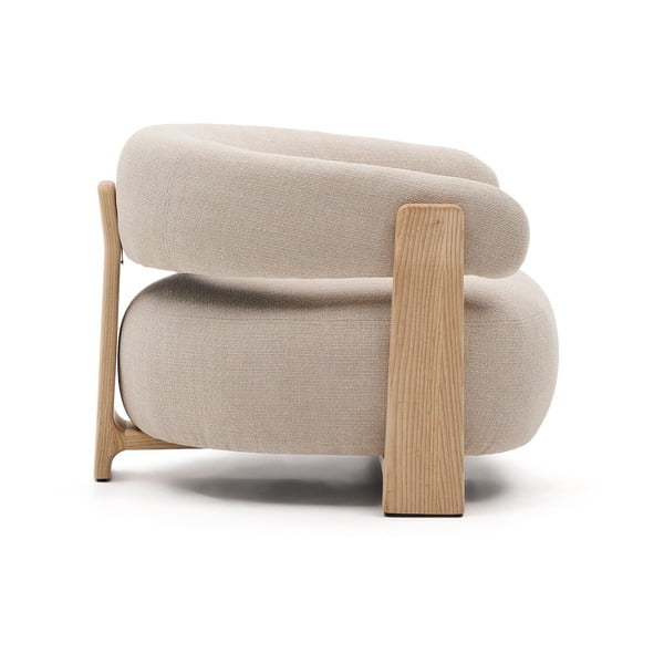 Béžové žinylkové křeslo Granite – Kave Home-image-3