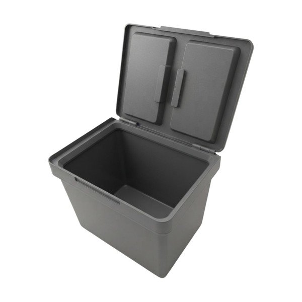 Šedý plastový odpadkový koš 3x12 l na tříděný odpad/vestavný Metropolis Flip-up – Elletipi-image-4