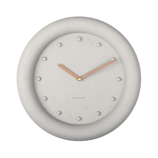 Šedé nástěnné hodiny Karlsson Petra, ø 30 cm