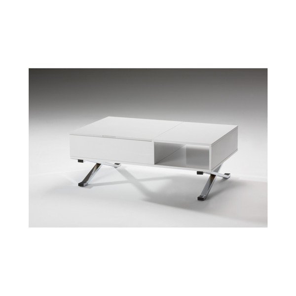 Bílý konferenční stolek s vysouvací deskou Marckeric Manila-image-1