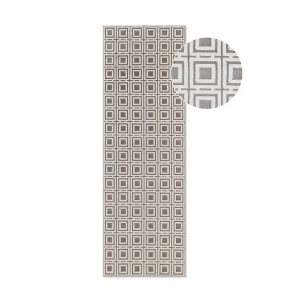 Šedo-krémový běhoun 80x240 cm Perles Howlite – Elle Decoration