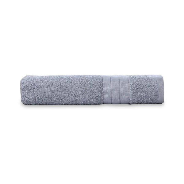 Sada 4 šedých bavlněných ručníků Uni, 50 x 100 cm