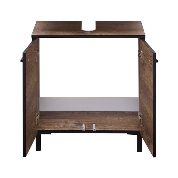 Hnědá skříňka pod umyvadlo v dekoru dubu 60x53 cm Set 374 - Pelipal-image-3