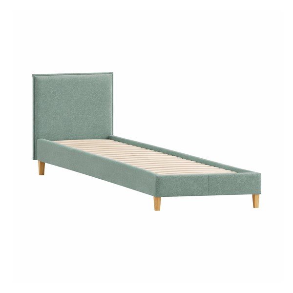 Zelená čalouněná jednolůžková postel s roštem 90x200 cm Tina – Ropez