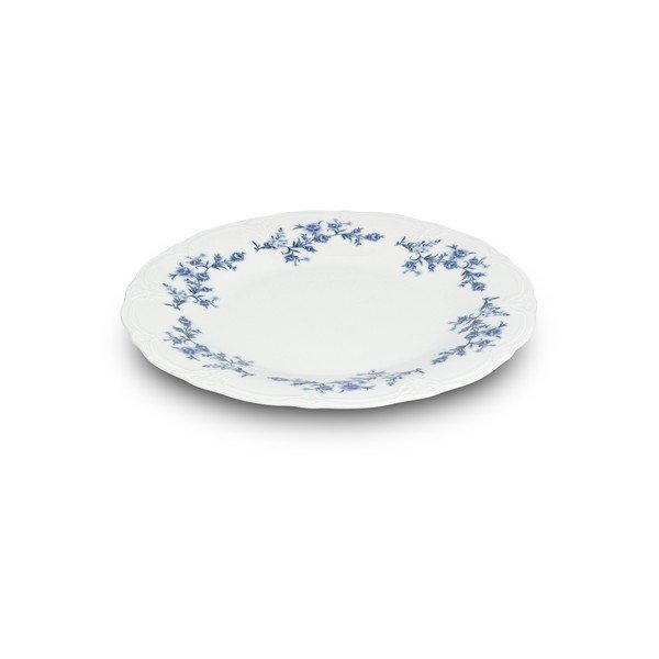 Bílý/modrý servírovací porcelánový talíř ø 32 cm Retro – BonBistro-image-3
