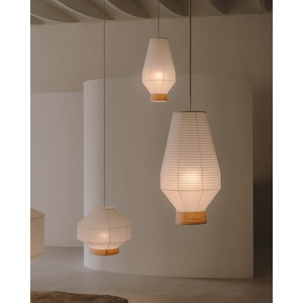 Bílé stínidlo ø 30 cm Hila – Kave Home-image-2