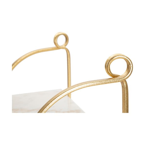 Mramorová police v bílo-zlaté barvě 40 cm Marble – Mauro Ferretti-image-4