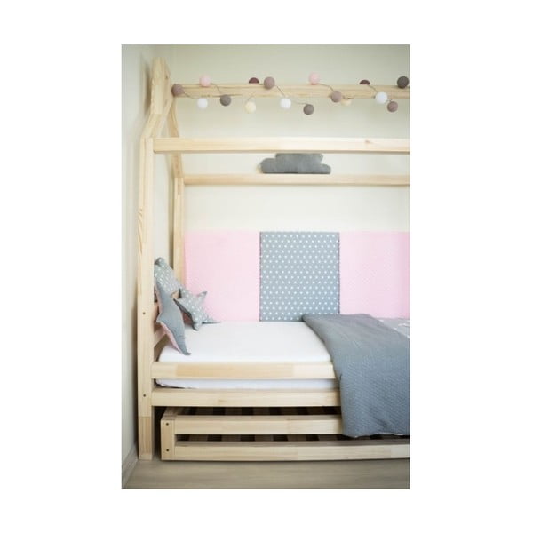 Dětská růžová postel z smrkového dřeva Benlemi Happy, 90 x 200 cm-image-3