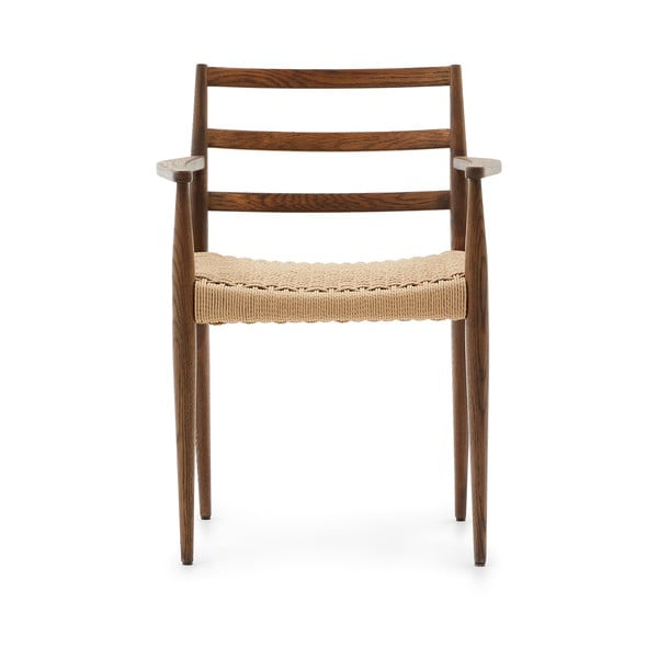 Jídelní židle z dubového dřeva v hnědo-přírodní barvě v sadě 2 ks Analy – Kave Home-image-4