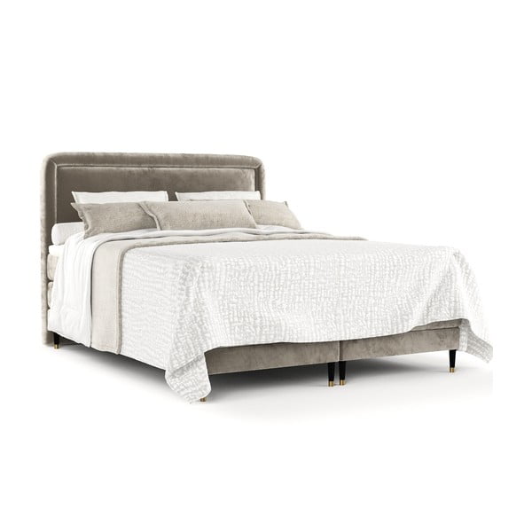 Světle hnědá boxspring postel 180x200 cm Dove – Maison de Rêve-image-2