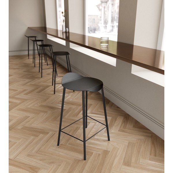 Černá kožená barová židle Flamingo Bull – LIND DNA-image-1