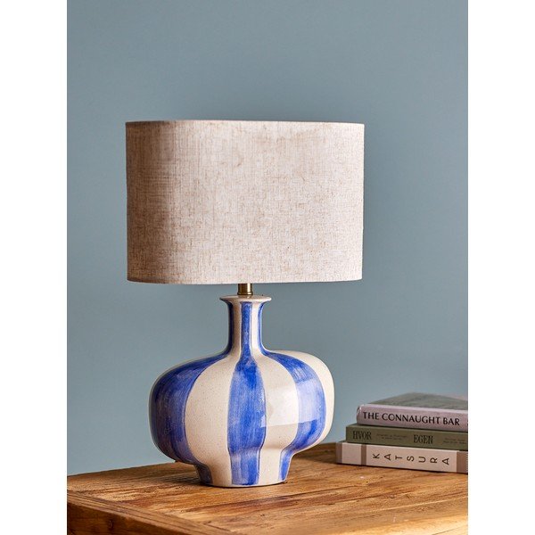 Keramická stolní lampa s textilním stínidlem (výška 46 cm) Alida – Bloomingville-image-4