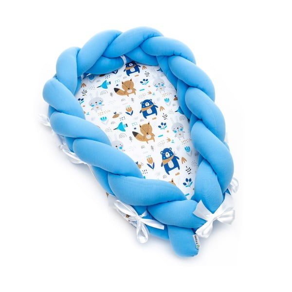 Bavlněné hnízdečko s odnímatelným mantinelem T-TOMI Blue Bears