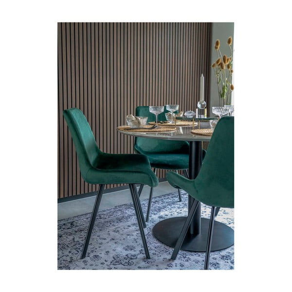 Kulatý jídelní stůl s deskou v dekoru mramoru ø 110 cm Bolzano – House Nordic-image-2