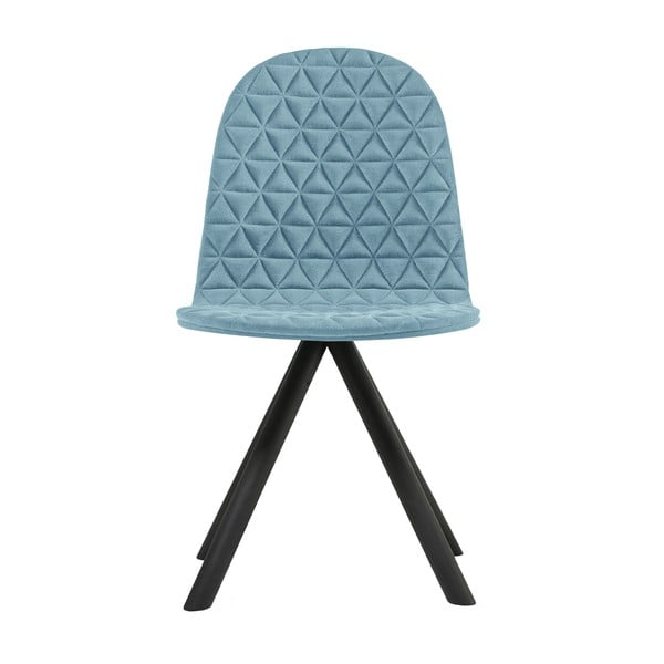 Světle modrá židle s černými nohami Iker Mannequin Triangle