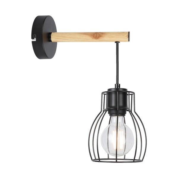 Černo-světle hnědé nástěnné svítidlo Bernita – Candellux Lighting
