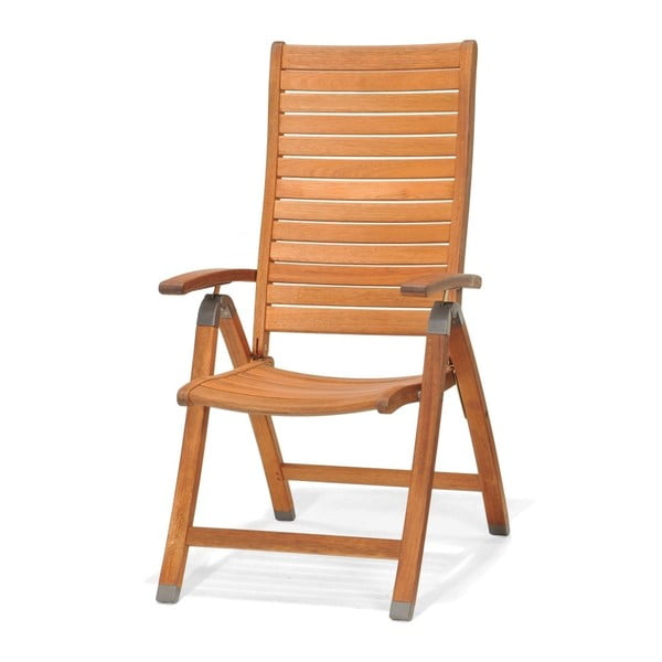 Skládací zahradní židle z eukalyptového dřeva s opěrkami D2 Catalina