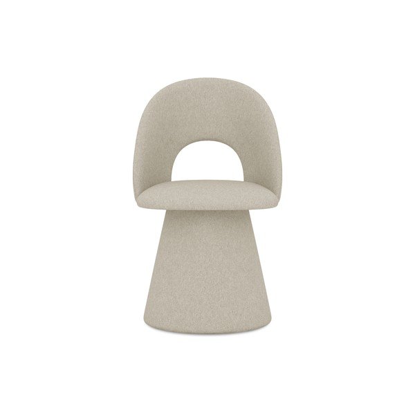 Béžové čalouněné jídelní křeslo Kalo – Makamii-image-1