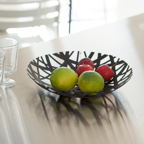 Černá mísa na ovoce YAMAZAKI Tower, ø 26 cm-image-2