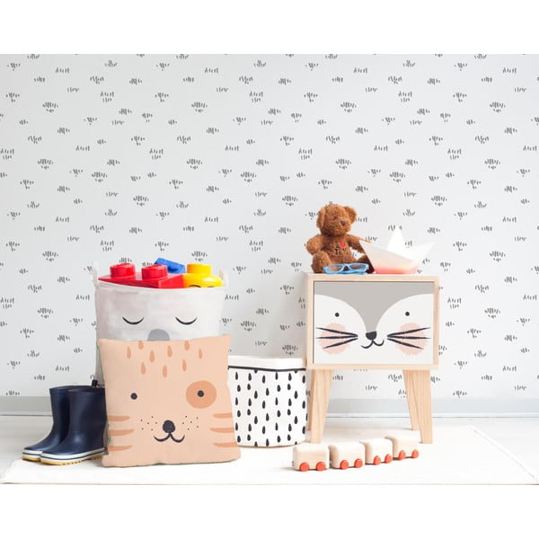 Dětský noční stolek z borovicového dřeva The Wild Hug Kitten-image-1