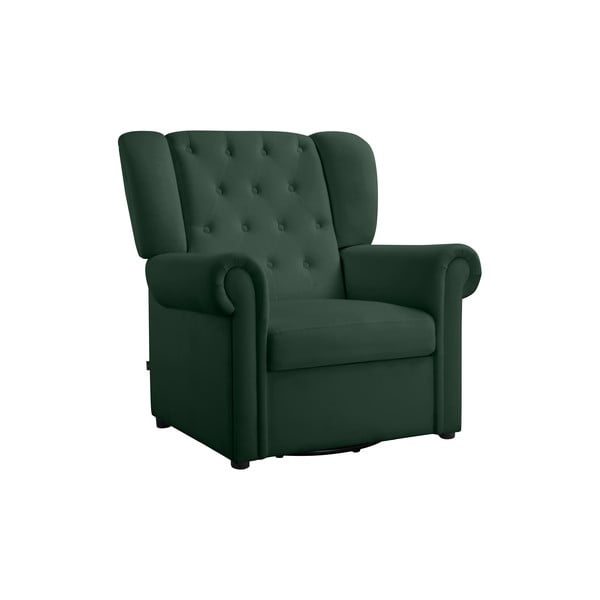 Zelené sametové houpací chesterfield křeslo Lillyse – Støraa