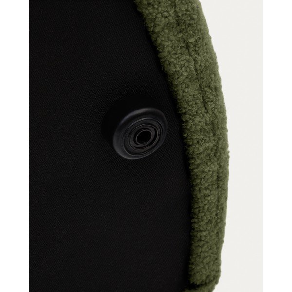 Zelený taburet z textilie bouclé Kaeli – Kave Home-image-2