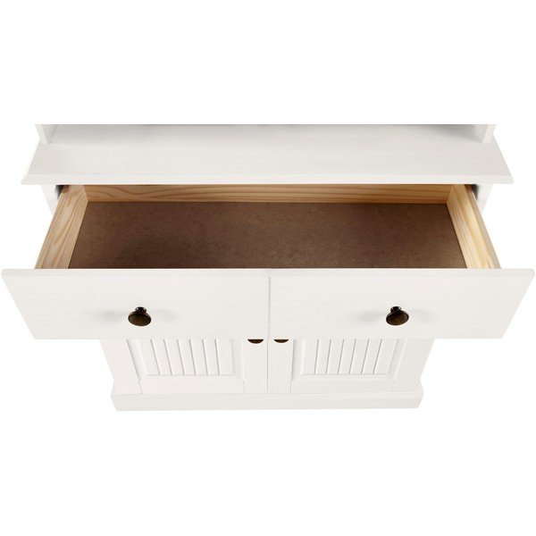 Bílá kredenc z borovicového dřeva 181x34 cm Mille – Støraa-image-3