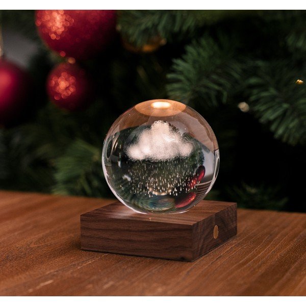 Tmavě hnědá světelná dekorace na USB Amber – Gingko-image-4