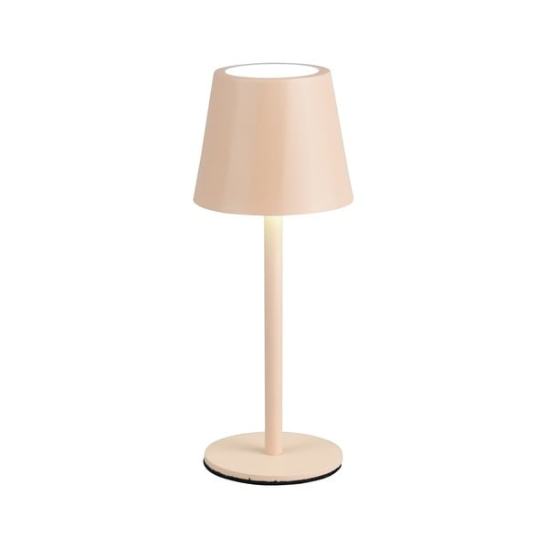 Krémová LED stolní lampa s kovovým stínidlem (výška 21 cm) Diaz – Trio-image-1