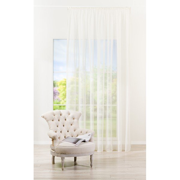 Krémová záclona 300x260 cm Plano – Mendola Fabrics-image-1