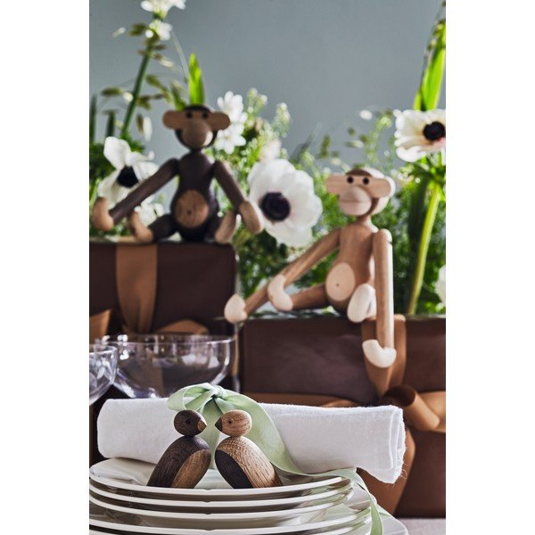 Soška z masivního dubového dřeva Kay Bojesen Denmark Monkey-image-1