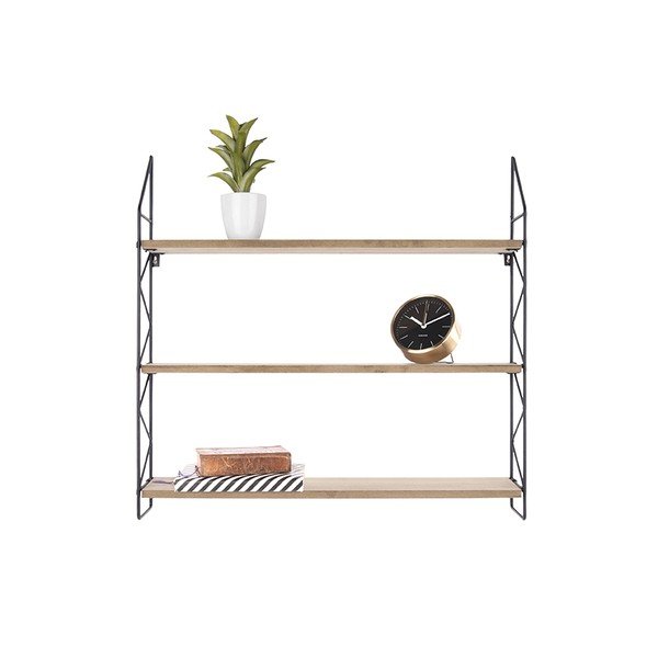 Kovový regál s dřevěnými policemi PT LIVING Zig Zag-image-2