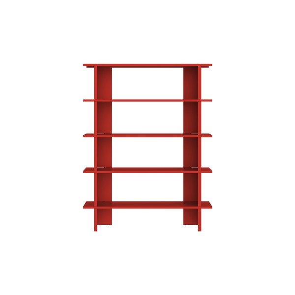 Červená kovová knihovna 120x156x37 cm Hes – noo.ma-image-2