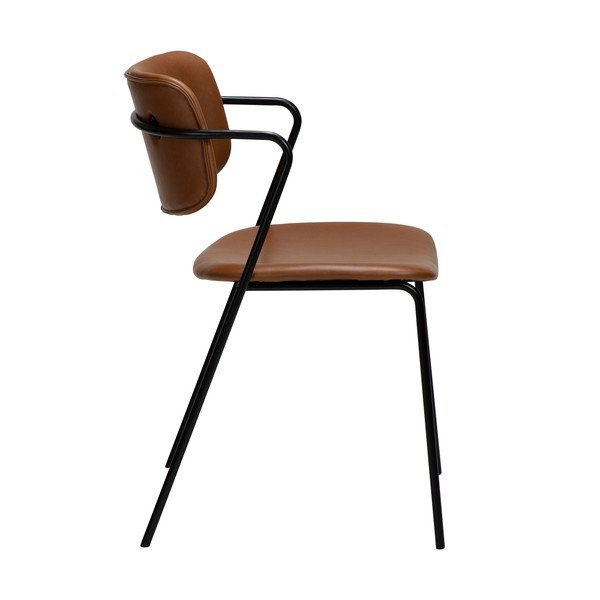 Hnědá židle z imitace kůže DAN-FORM Denmark Zed-image-1