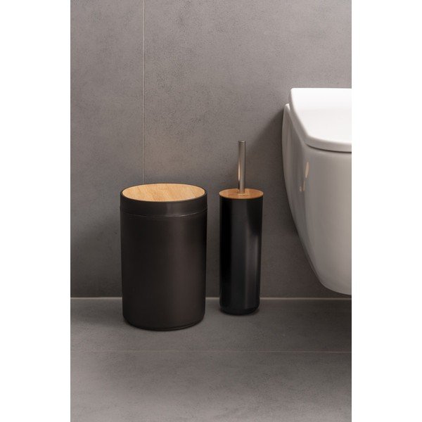 Černá plastová sada doplňků do koupelny Decent – PT LIVING-image-2