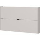 Krémový výklopný/závěsný botník v dekoru dubu 140x83x18 cm Ameca – Germania