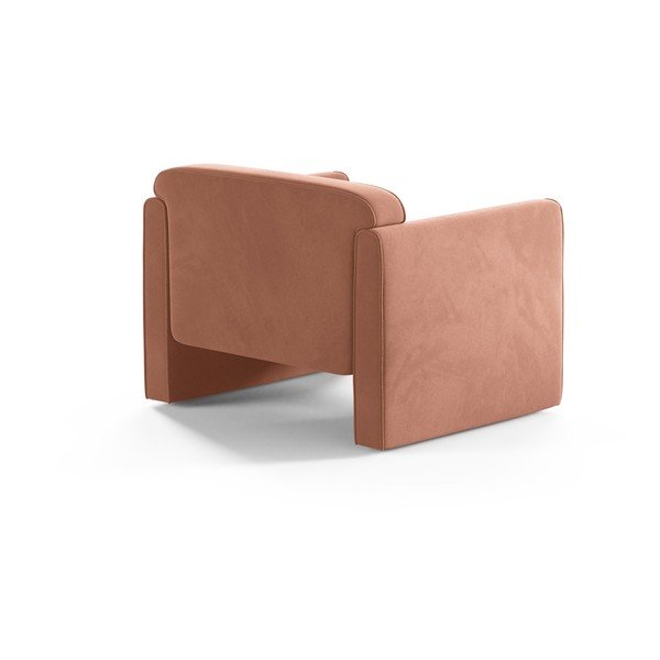 Růžové sametové křeslo Abby – Micadoni -image-2