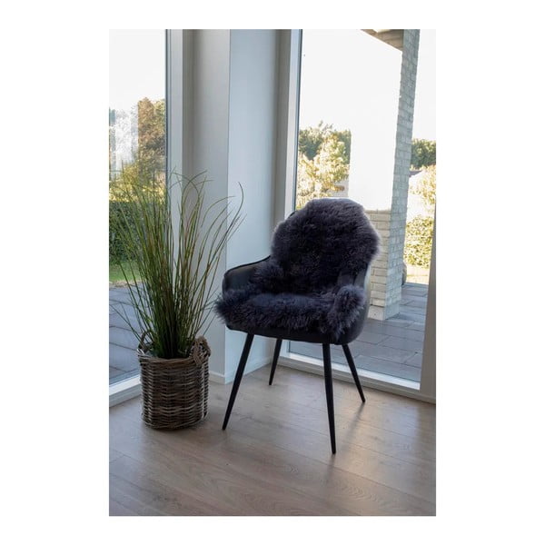 Antracitová syntetická kožešina 50x85 cm – House Nordic-image-1