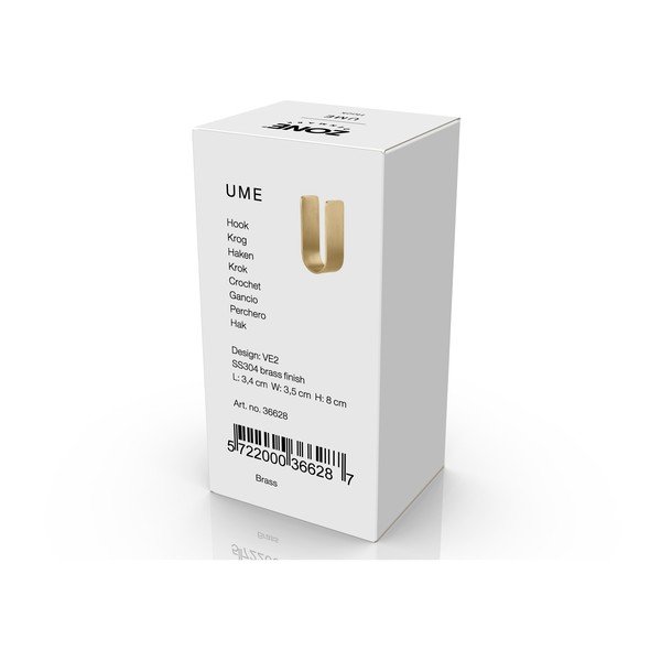 Nástěnný háček nerezový ve zlaté barvě Ume – Zone-image-2