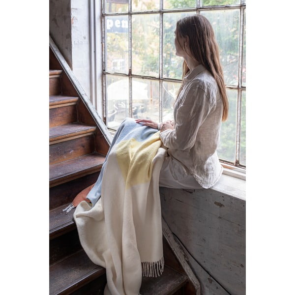 Žluto-modrá deka 125x190 cm Brick – Mette Ditmer Denmark-image-3