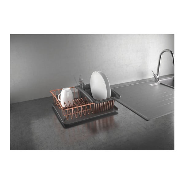 Odkapávač s podložkou v měděné barvě Metaltex-image-4