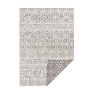 Šedo-bílý venkovní koberec Ragami Circle, 160 x 230