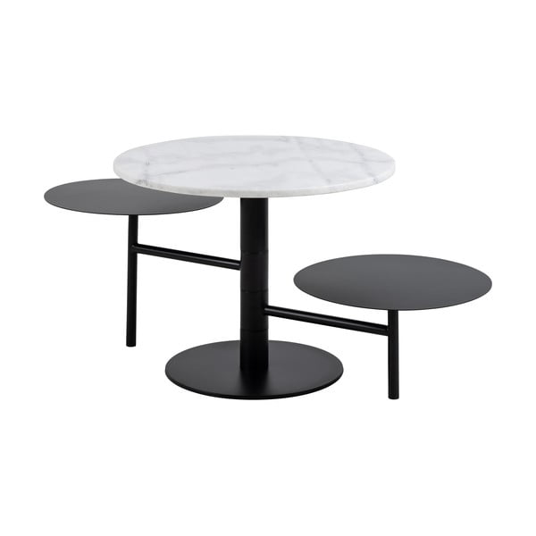 Bílý kulatý konferenční stolek ø 60 cm Lahti – Actona-image-2