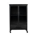 Černá kovová vitrína 65x105 cm Ferre – White Label